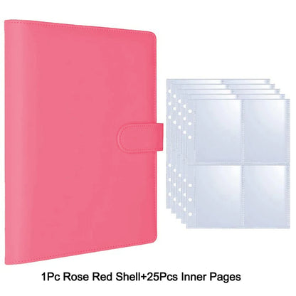 25pcs Page(4 Grids) Photo Card A5-Binder Kpop Photo Albums Idol Cards Loose-leaf Collect Book Binder Binder Photocard Holder 