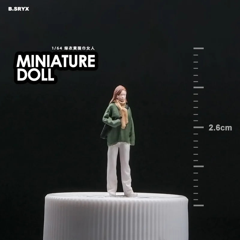 Resin Diorama 1:64 Scale Miniature Figures Garage Scenes Minifigures Model Kit DIY Craft Toys Anime Figure Collectib - O