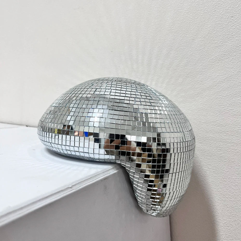 Melted Disco Ball Mirror Reflective Funky Modern Home Decor Handmade Aesthetic Room Decor Melting Mirror Ball For Table Shelf