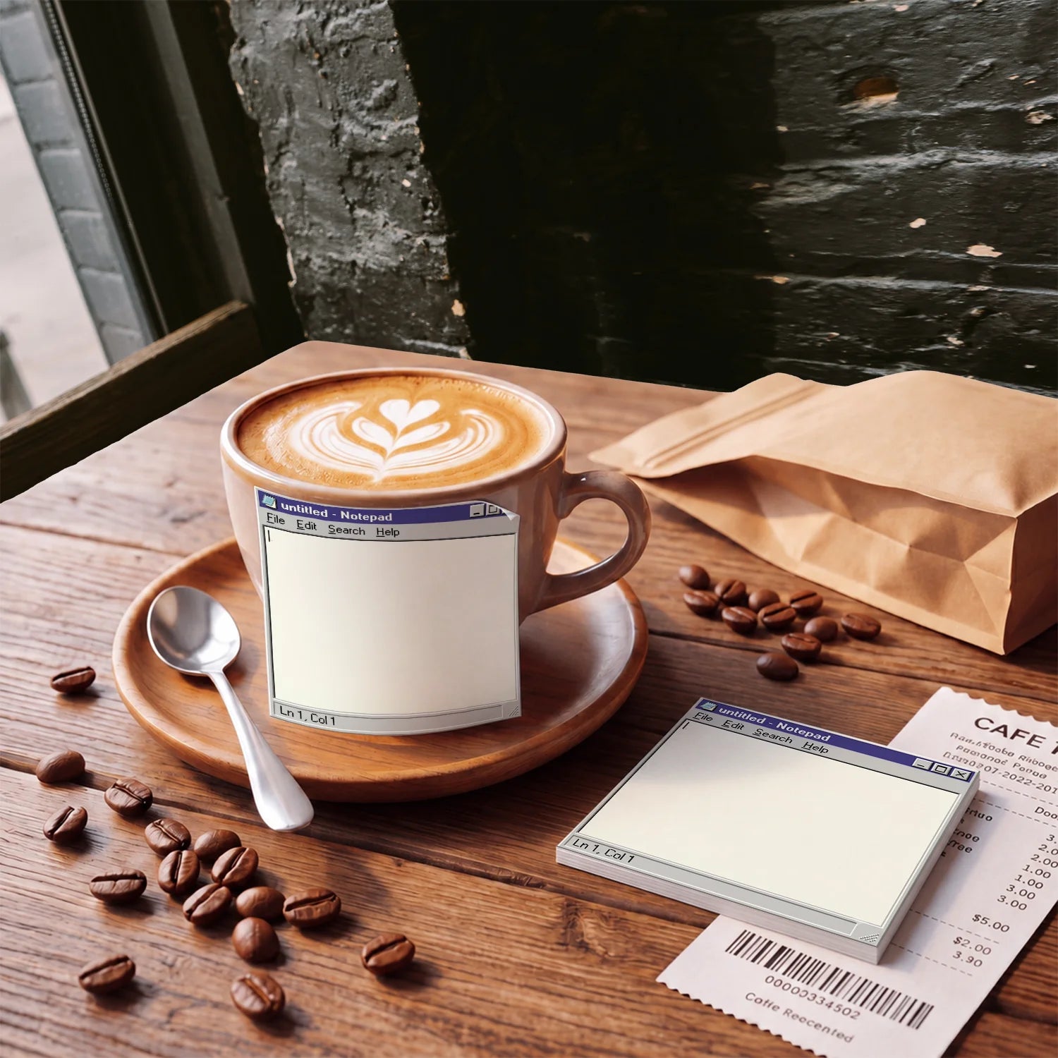 2 PCS 100 Sheets Total, Retro Computer Sticky Notes, Vintage Notepad Memo Pad, Old Windows Style Self-Adhesive Reminder Notes