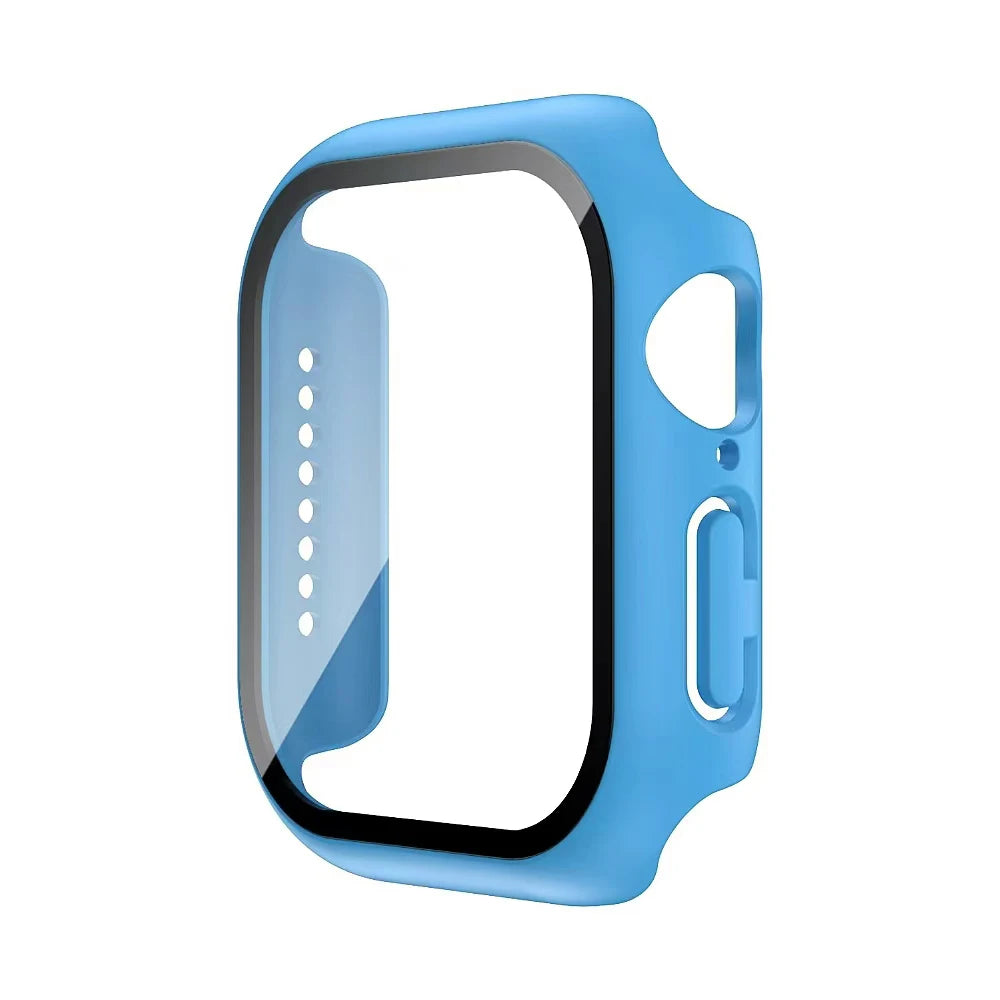 Tempered Glass+Cover For Apple Watch 11 10 9 8 7 46mm 42mm PC Bumper Screen Protector Case iWatch Series 7 6 5 4 SE3 44 40 45