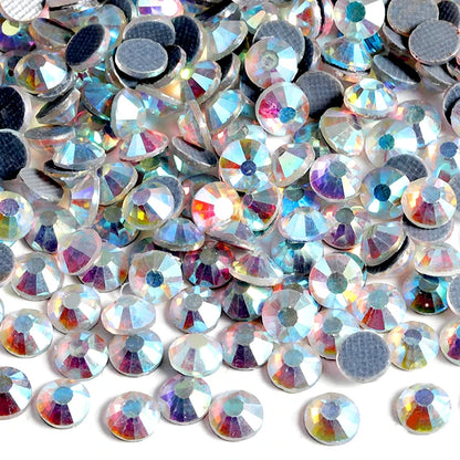 Bobohoo DMC SS6-SS30 Crystal Stones HotFix Rhinestone Glitter Crystal Strass Iron On Rhinestones For Garment Clothing Dress