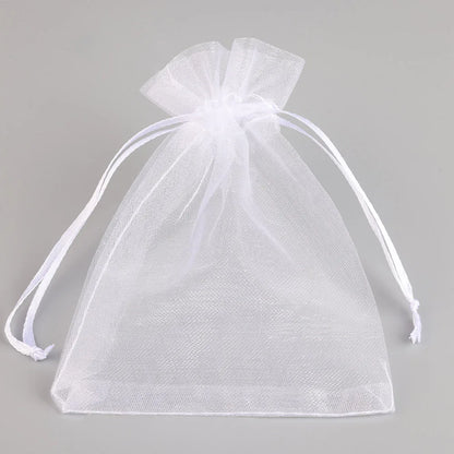 50/100pcs Colorful Organza Gift Bag 5x7 7x9 9x12 10x15 13x18cm Party Wedding Favors Candy Jewelry Packaging Drawstring pouche