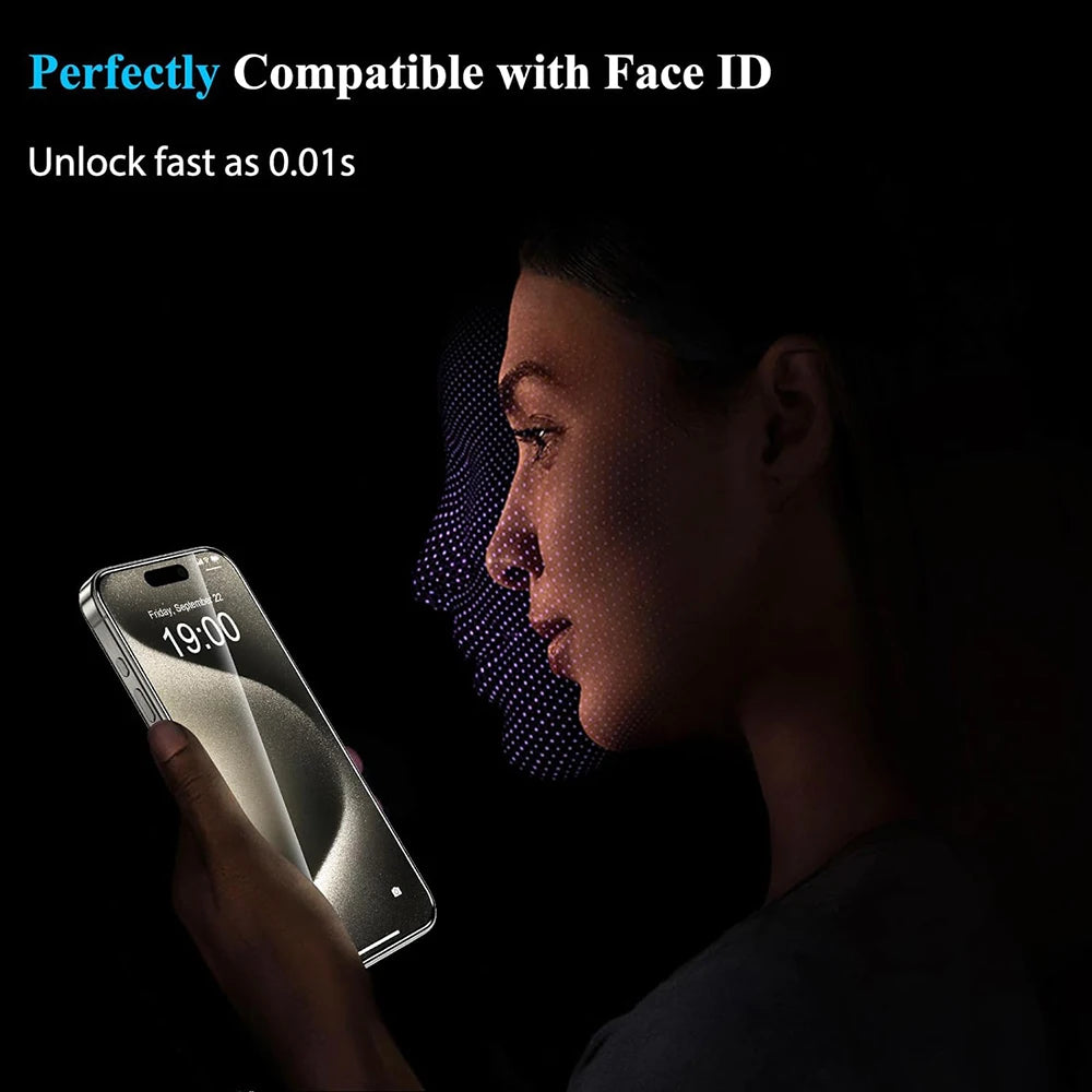 4Pcs Tempered Glass For iPhone 16 15 14 13 12 11 Pro Max Screen Protector For iPhone 7 8 Plus X XS Max XR Protective Glass Fi