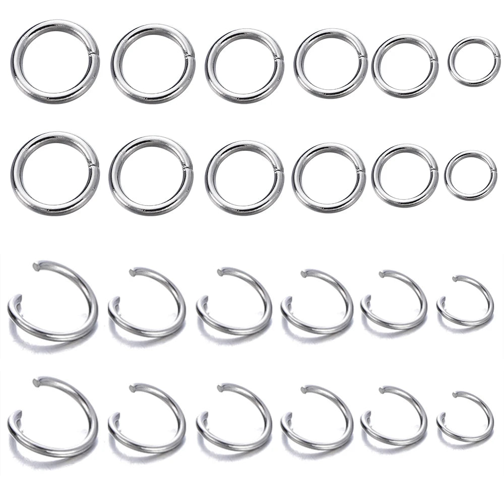 200Pcs Stainless Steel Open Jump Rings for Jewelry Making Supplies DIY Double Loops Split Rings Connectors For Jewelry Findin