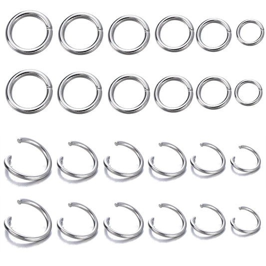 200Pcs Stainless Steel Open Jump Rings for Jewelry Making Supplies DIY Double Loops Split Rings Connectors For Jewelry Findin
