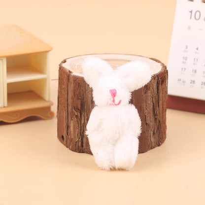 Limb Movable Forest Family Animal Figure Poodle Flocked Shaggy Figurine Dog Model Toy Dollhouse Miniatures Accessories For Ki