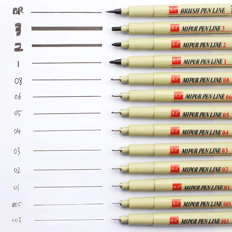 Manga Markers Needle Pen Art Hand-painted Hook Line Pen Sketch Pens Stationery Set Art Supplies School Supplies Art Sakura Pe