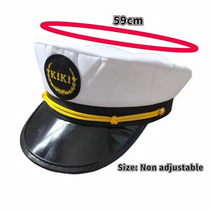 Adult Yacht Sailor Captain Hat Adjustable Men's and Women's Party Hat Makeup Ball Dressing Event Excellent Stylish Accessorie