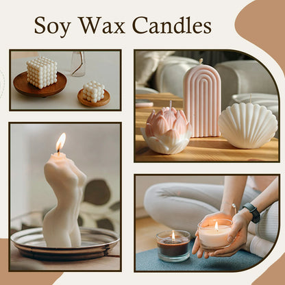 100g-1000g Natural Soy Wax DIY Handmade Candles Crafts Making Supplies 100% Additive-Free Wax Flakes Scented Candle Raw Mater