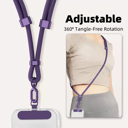 Universal Adjustable Phone Lanyard Crossbody Necklace Strap Phone Case Long Hanging Rope with Clip Anti-Lost Durable and Stur