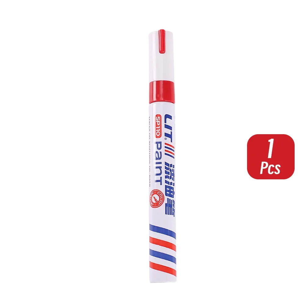 3mm 10p Colorful 8 Colors Permanent Paint Marker Waterproof White Markers tire tread rubber fabric Paint metal Paint Marker P