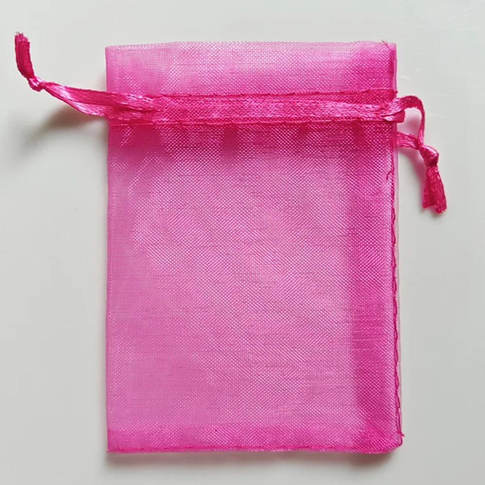 25/50/100pcs Organza Gift Bag Multicolor Drawstring Pouches For Candy Jewelry Bag Packing Wedding Gift Bags Organza Bag - 2Fu