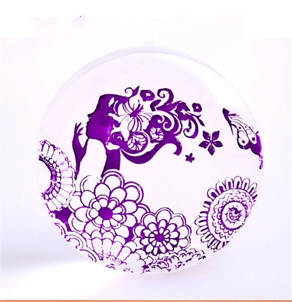 Round Silicone Stamper Transparent Stemple Do Paznokci for Nail Decoration Fashion DIY Stamp for Nails Stamping Art
