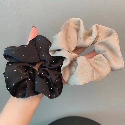 1/3PCS Satin Scrunchies With Rhinestones Decor - Soft And Comfortable Hair Ties For Ponytail And Hair Accessories