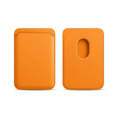 Magnetic Card Holder Leather PU Card Sleeve ID Card Holder Mobile Phone Back Sticker Bag For Magsafe iPhone 17 Card Holder Co