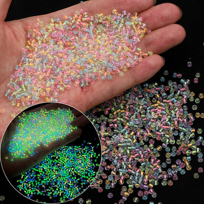 2/3/4mm Glass Luminous Beads (Glow-in-The-Night Seed Beads) - DIY Jewelry Making(Necklace/Bracelet)Handmade Accessories 11g/B