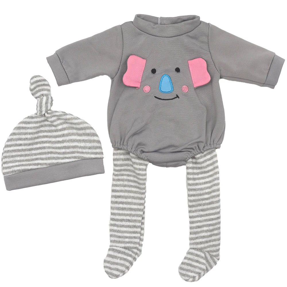 Baby Born Doll Outfits For 13-18 Inch Newborn Doll Cute Jumpers Rompers Suit+Shoes Doll Accessories Festival Birthday Gift - 