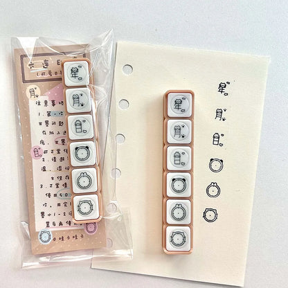 WAKAWAKA Decorative Stamps for Scrapbooking Kawaii Stamps Stationery For Journal Planner Arts Diy Crafts Album - A4-1PCS