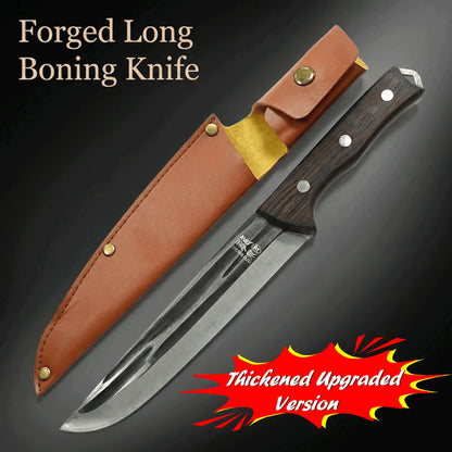New Professional Hand Forged Boning Knife Slaughtering Knives- High Carbon Steel Meat Deboning Butcher Tool for BBQ & Kitchen