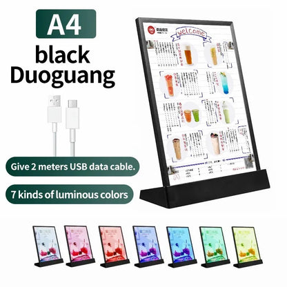 Brand new LED lightbox commercial LED light logo advertising lighting LED poster menu display A4 customization