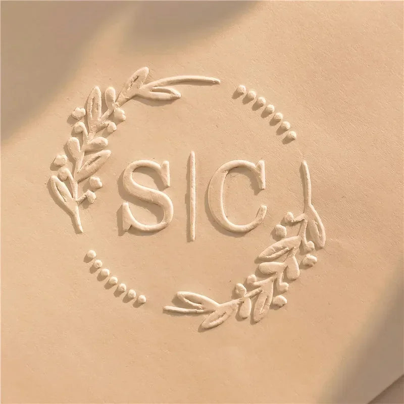 Customize Embossing Stamp Wedding Monogram Embosser Stamp,Personalized 2 initials Embosser Stamp,Wedding gift,hand held embos