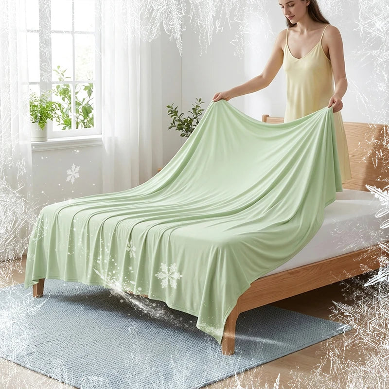 Summer Bed Blanket Ice Silk Cooling Blanket Air Conditioning Quilt Skin-friendly Light And Thin Breathable Quilt For Home Off