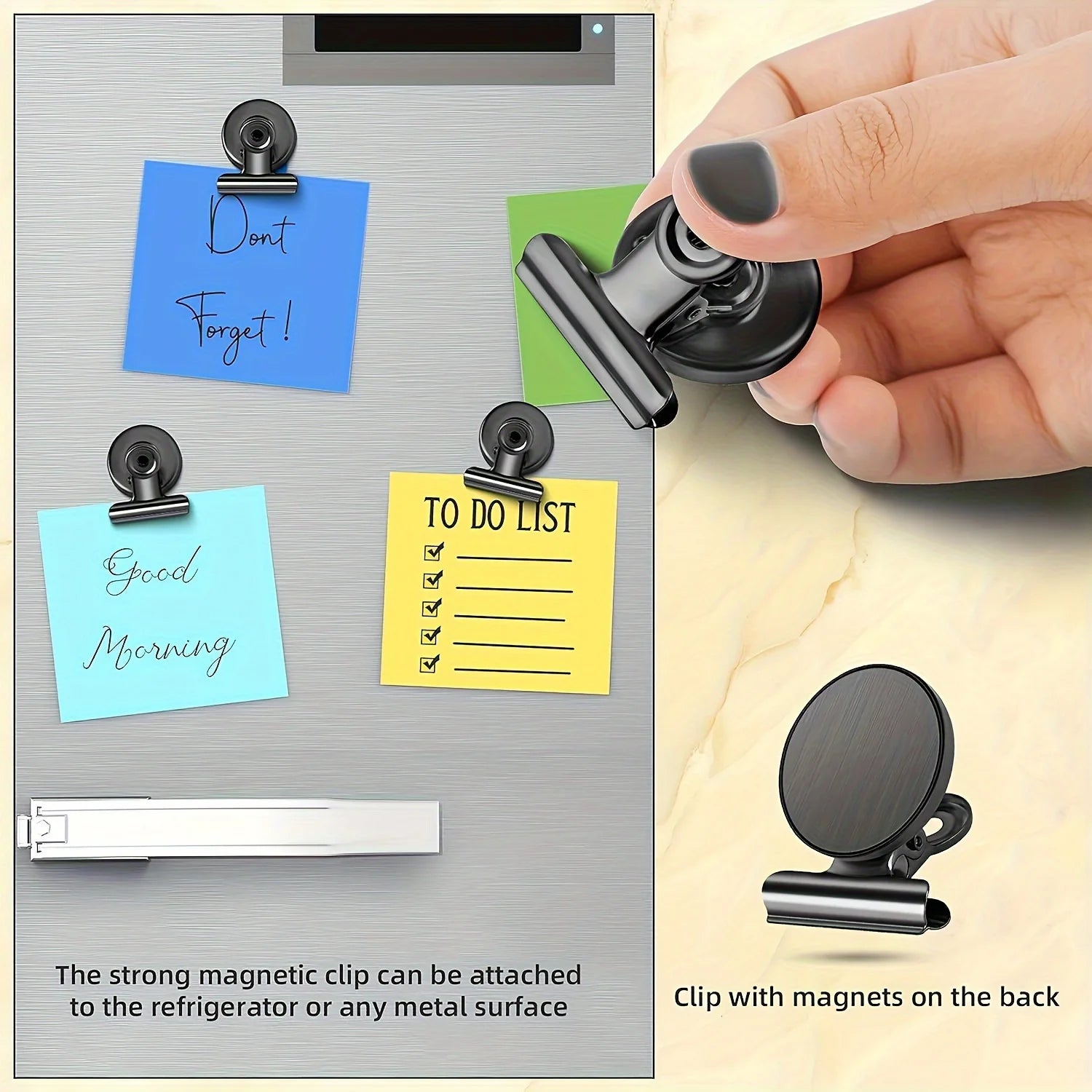 4/16pcs Magnetic Clips Heavy Duty Refrigerator Whiteboard Space-Saving Clip Set for Kitchen Office Photo Displays Holder Deco