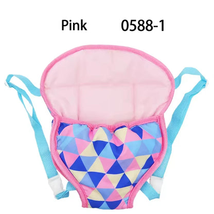 Dolls Out Going Carry Bag Backpack Strap Newborn Clothes Accessories Baby Doll Portable Toy Carrier Front Storage Birthday Gi