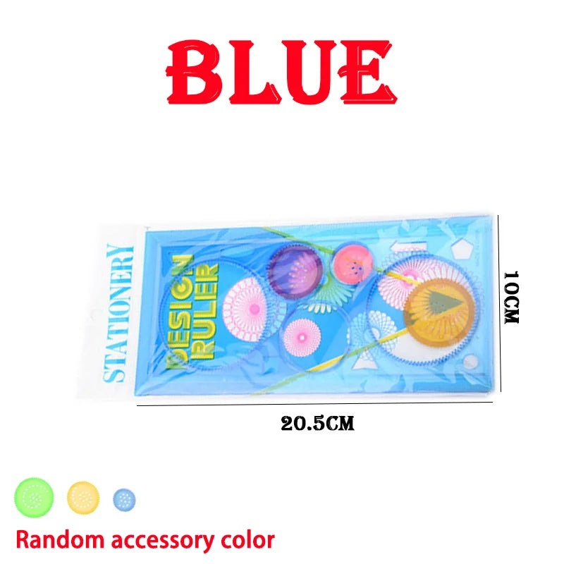 Geometry Spirograph Drawing Stencils Set Painting Template Art Crafts Creative Kids Educational Toy Variety of Flowers Ruler 