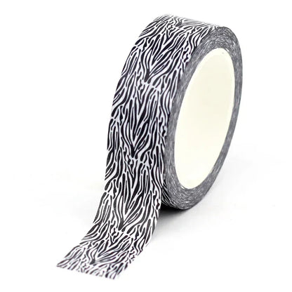 NEW 1PC 10M Decorative Black and White Japanese Washi Tape Set DIY Journaling Adhesive Moon Masking Tape Cute Stationery - NO