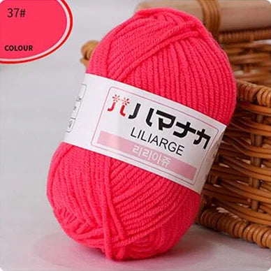 DIY Baby Milk Sweet Soft Cotton Knitting Wool Yarn Thick Fiber Velvet Yarn Hand Knitting Wool Crochet Yarn for DIY Sweater
