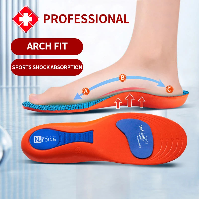 Sport Orthopedic Insoles for Feet Men Women EVA Breathable Shock Absorption Shoes Insole for Running Basketball Sport Care Pa