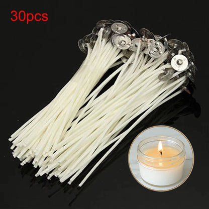 30pcs Candle Wicks Cotton Core DIY Smokeless Wax Pure Cotton Core Waxed For Candle Making