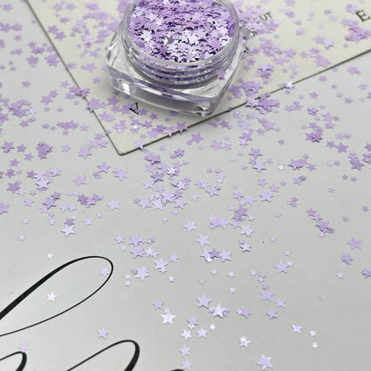 Mixed Star Nail Glitter Accessories Size Mixed Silver Pentagram Mini Color Ultra-thin Nail Patch Decoration