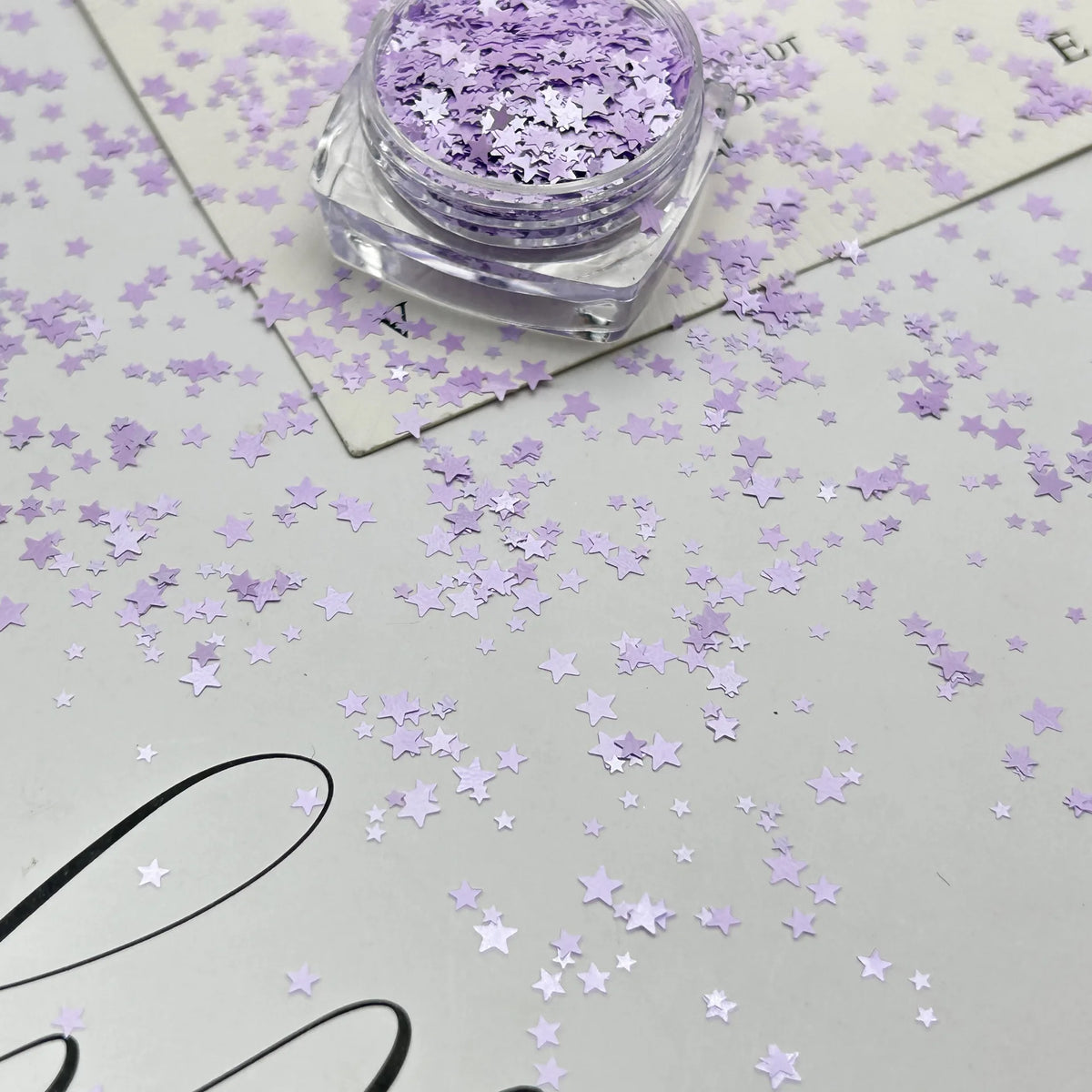 Mixed Star Nail Glitter Accessories Size Mixed Silver Pentagram Mini Color Ultra-thin Nail Patch Decoration - Star(mix purple