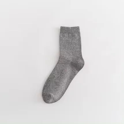 5 Pairs Of Men's Socks, Autumn And Winter Vintage Fun Fashion Athletic Socks, Sports Trend Socks - 1 pair Grey