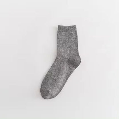 5 Pairs Of Men's Socks, Autumn And Winter Vintage Fun Fashion Athletic Socks, Sports Trend Socks - 1 pair Grey
