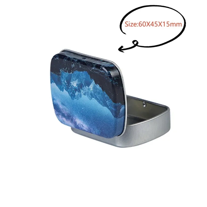 New Square Tin Storage Boxes Small Metal Storage Box Silver Jewelry Keys Coins Metal Box Tin Wedding Candy Storage Tin Can
