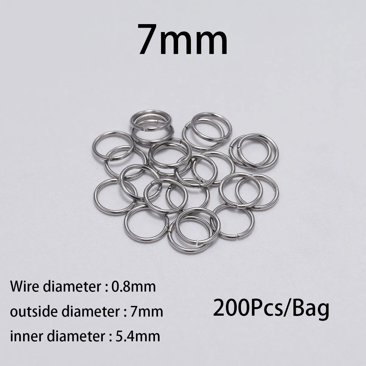 200Pcs Stainless Steel Open Jump Rings for Jewelry Making Supplies DIY Double Loops Split Rings Connectors For Jewelry Findin