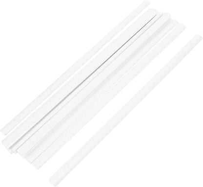 10Pcs Bookbinding Slide Binders Spine Bars Slide Grip Binding Bars Plastic Slide Binders - White