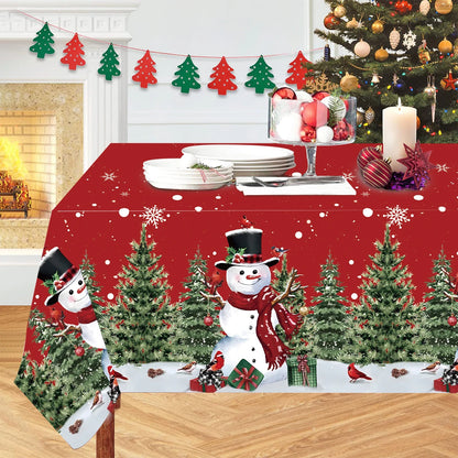 Disposable Christmas Tablecloth Merry Christmas Decors for Home 2024 Table Cover Xmas Ornament Navidad Natal New Year Gift 20