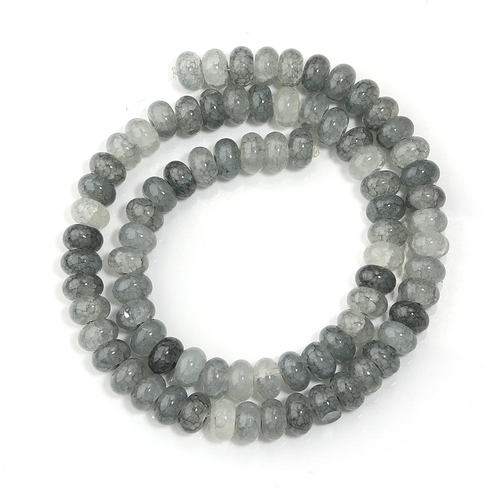 1 String 5x8mm Glass Beads Colorful Abacus Flat Round Loose Beads For Jwelry Making DIY Crafts Bracelets Necklace Accessories