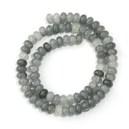 1 String 5x8mm Glass Beads Colorful Abacus Flat Round Loose Beads For Jwelry Making DIY Crafts Bracelets Necklace Accessories