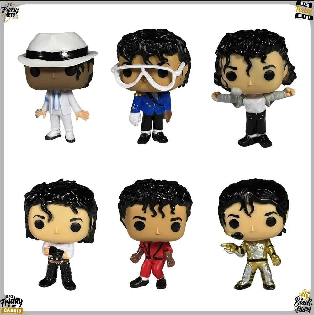 2026 New 6 Styles Michael Jackson Classic Dance Figure Cute Vinyl Model Toys Collectible Gifts For Men And Women