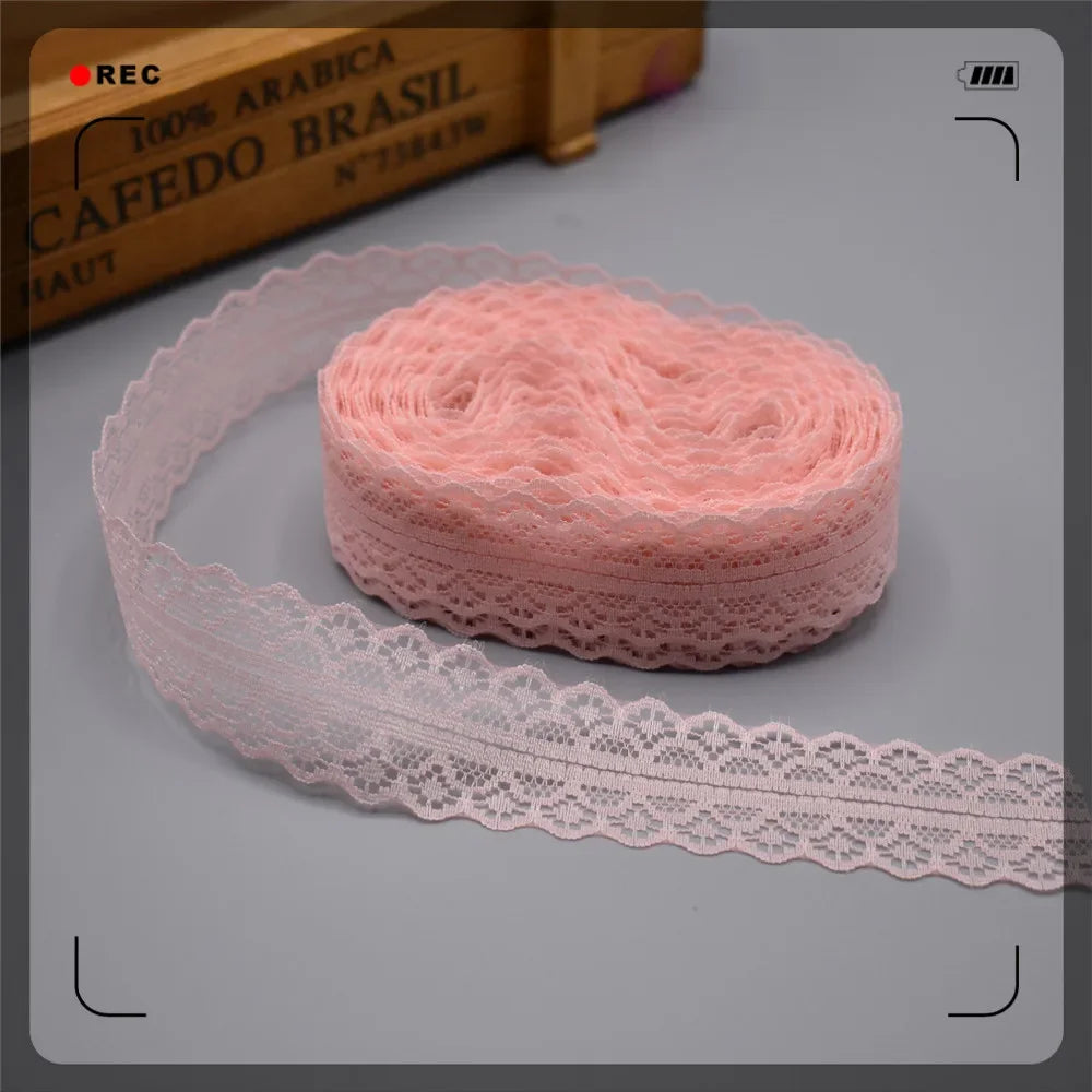 Lace Trim 10 Yards, 28mm Wide Lace Tape, Vintage Lace for Sewing, Scrapbooking, DIY Crafts, Floral Lace Ribbon Decoration - S