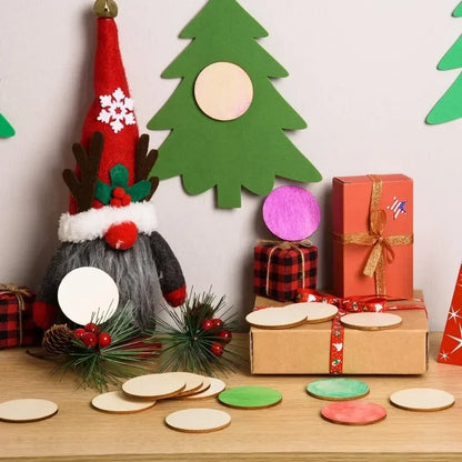7/9/12/15cm Unfinished Wood Slices, Natural Blank Round Blanks Wood Circles for Crafts DIY Art Crafts Painting Home Decor