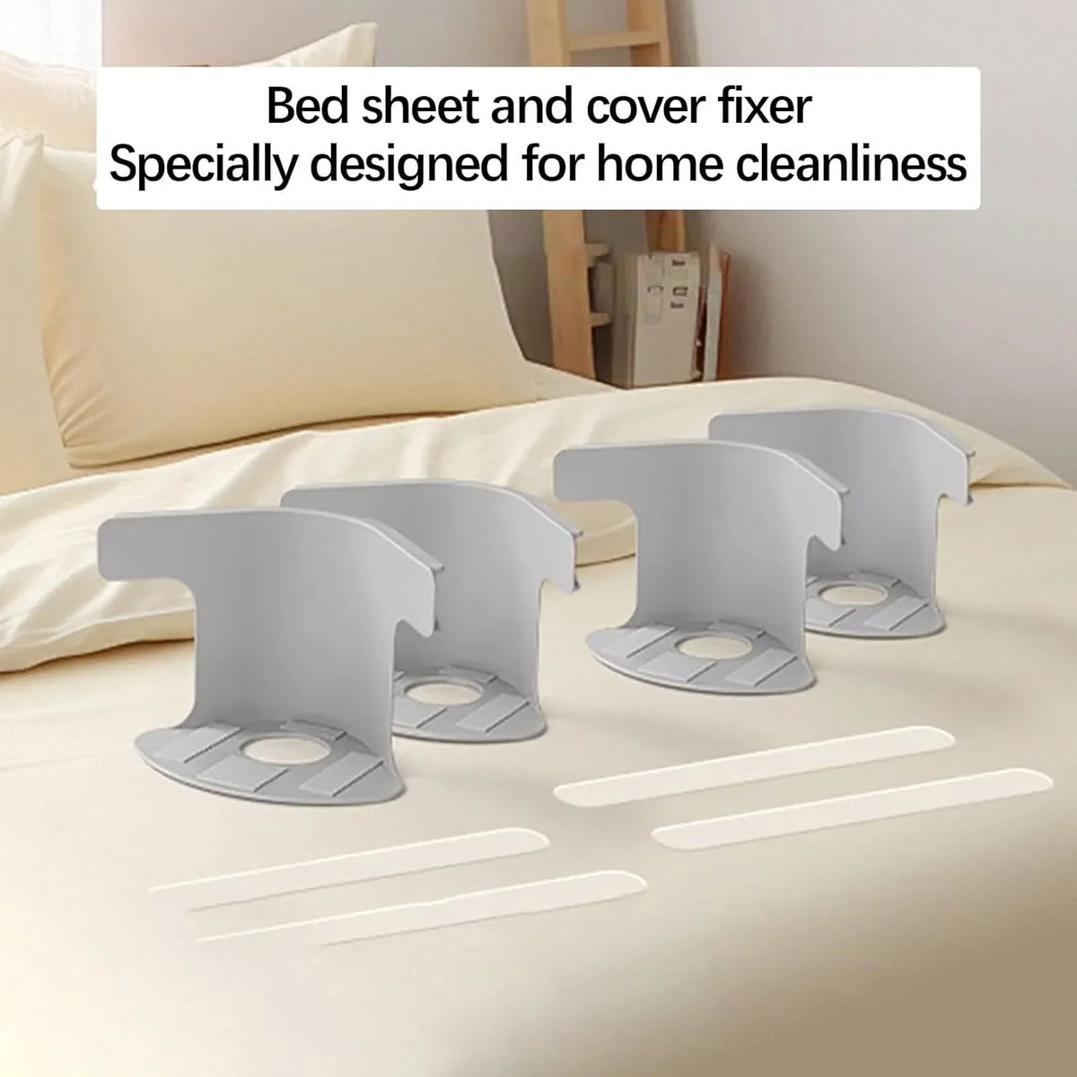 8/4Pcs Heavy Duty Bedsheet Corner Tightener Clips Materials Durable and Reliable Bed Sheet Grippers for Protectors