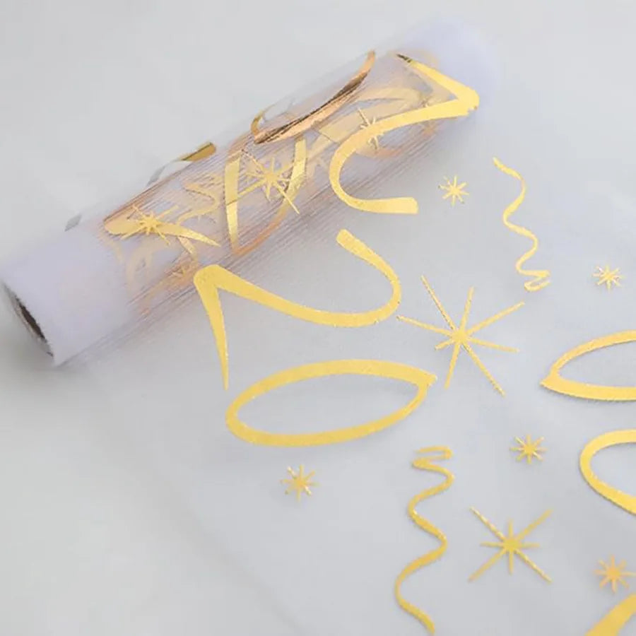 20th 30th 60th Birthday Table Runner Decor for 20 30 60 Birthday Table Party Supplies 3M Gold Table Runner Roll Birthday Deco