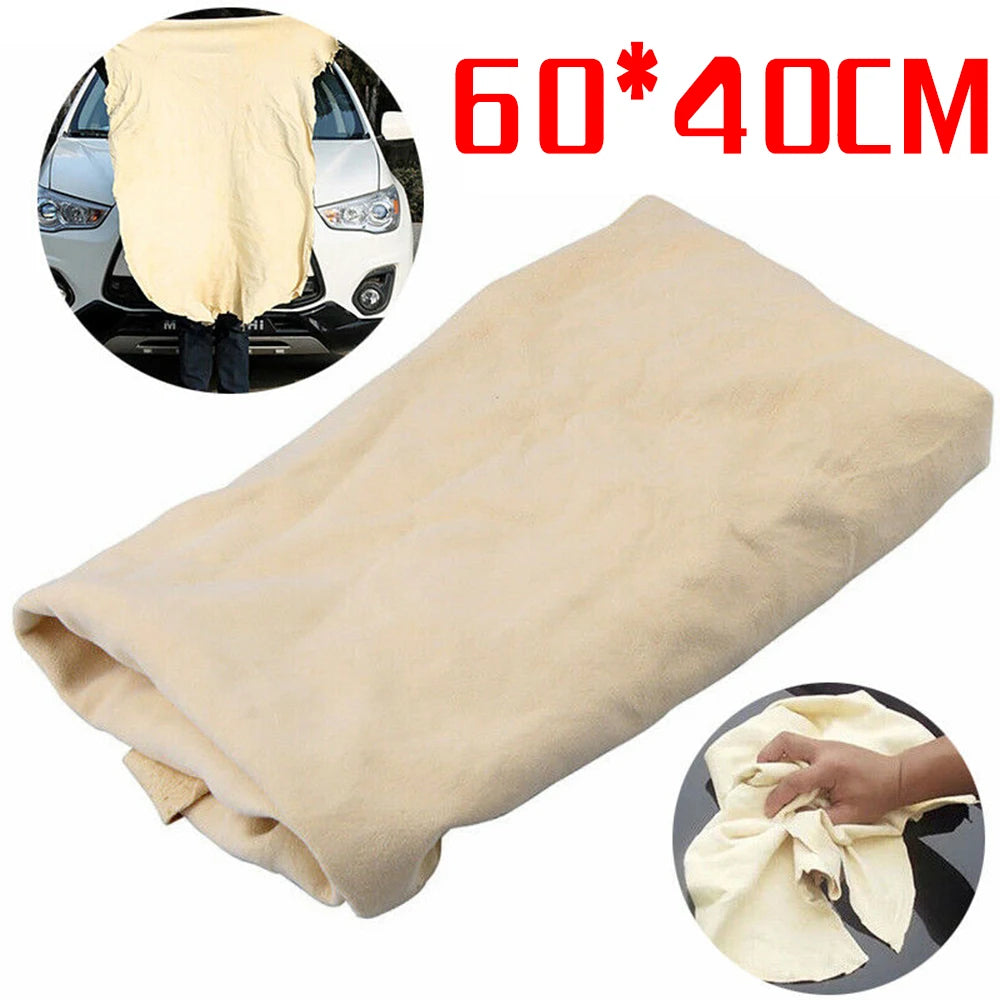 Car Towel Chamois Leather Cleaning Cloth Car Washing Towel Water Absorbent Rag Car Cleaning Towels Drying Washing Cloth 60x40